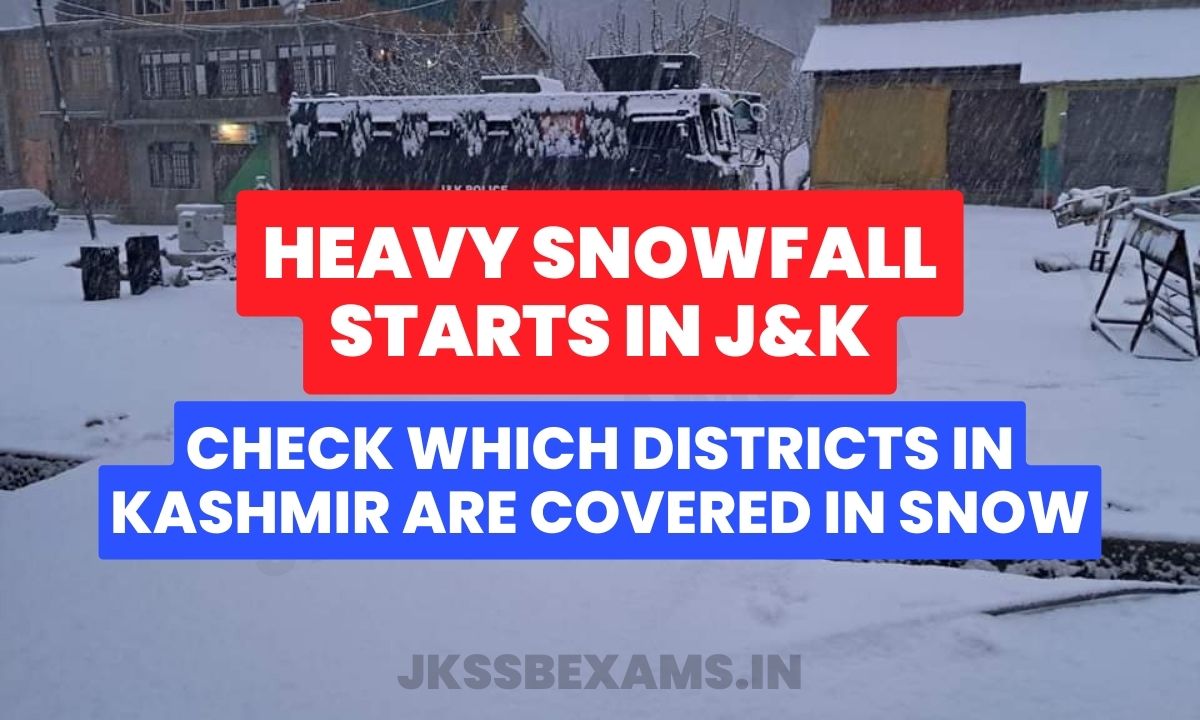 Heavy Snowfall Starts in J&K Check Which Districts in Kashmir Are